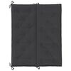 vidaXL Garden Bench Cushion Black 120x(50+50)x7cm Oxford Fabric