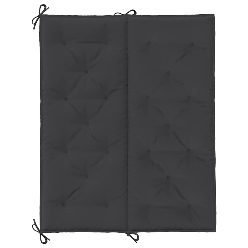 vidaXL Garden Bench Cushion Black 120x(50+50)x7cm Oxford Fabric