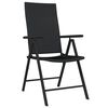 vidaXL 5 Piece Garden Dining Set Black