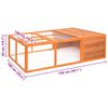 vidaXL Garden Animal Cage 150x100x50 cm Solid Firwood