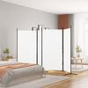 vidaXL 4-Panel Room Divider White 346x180 cm Fabric