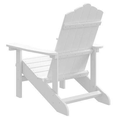 vidaXL Garden Adirondack Chair HDPE White, white vidaXL Garden Adirondack Chair HDPE White