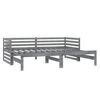 vidaXL Pull-out Day Bed without Mattress Grey 2x(90x200)cm