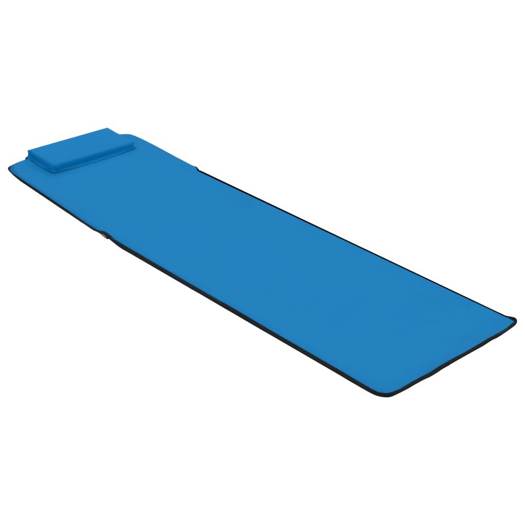 vidaXL Folding Beach Mats 2 pcs Steel and Fabric Blue