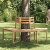 vidaXL Tree Bench Half-hexagonal 160 cm Solid Acacia Wood
