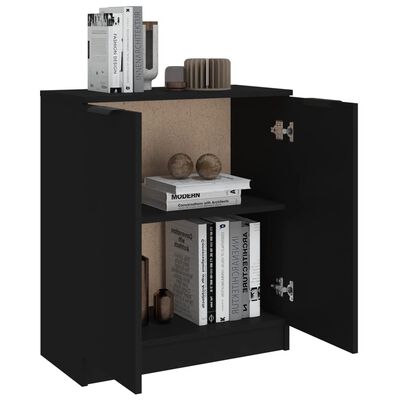 vidaXL Sideboard Black 60x30x70 cm Engineered Wood, black vidaXL Sideboard Black 60x30x70 cm Engineered Wood