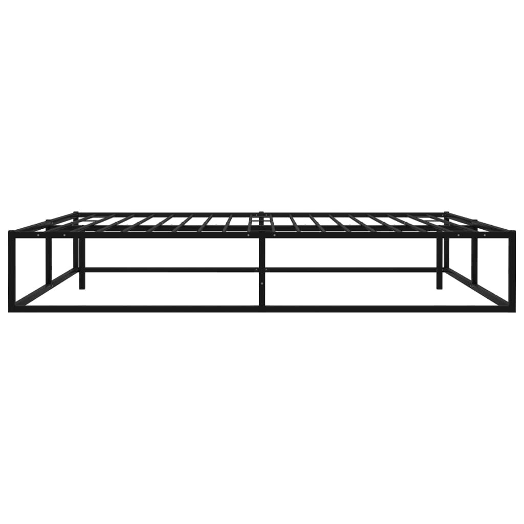 vidaXL Bed Frame without Mattress Black Metal 140x200 cm
