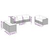 vidaXL 7 Piece Garden Lounge Set with Cushions Poly Rattan Brown
