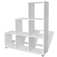 vidaXL Staircase Bookcase/Display Shelf 107 cm White, white vidaXL Staircase Bookcase/Display Shelf 107 cm White