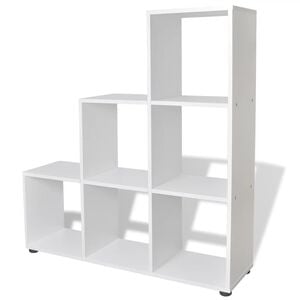 vidaXL Staircase Bookcase/Display Shelf 107 cm White
