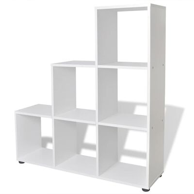 vidaXL Staircase Bookcase/Display Shelf 107 cm White, white vidaXL Staircase Bookcase/Display Shelf 107 cm White
