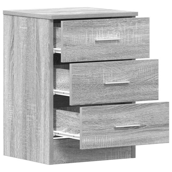 vidaXL Bedside Cabinets 2 pcs Grey Sonoma 38x35x56 cm Engineered Wood