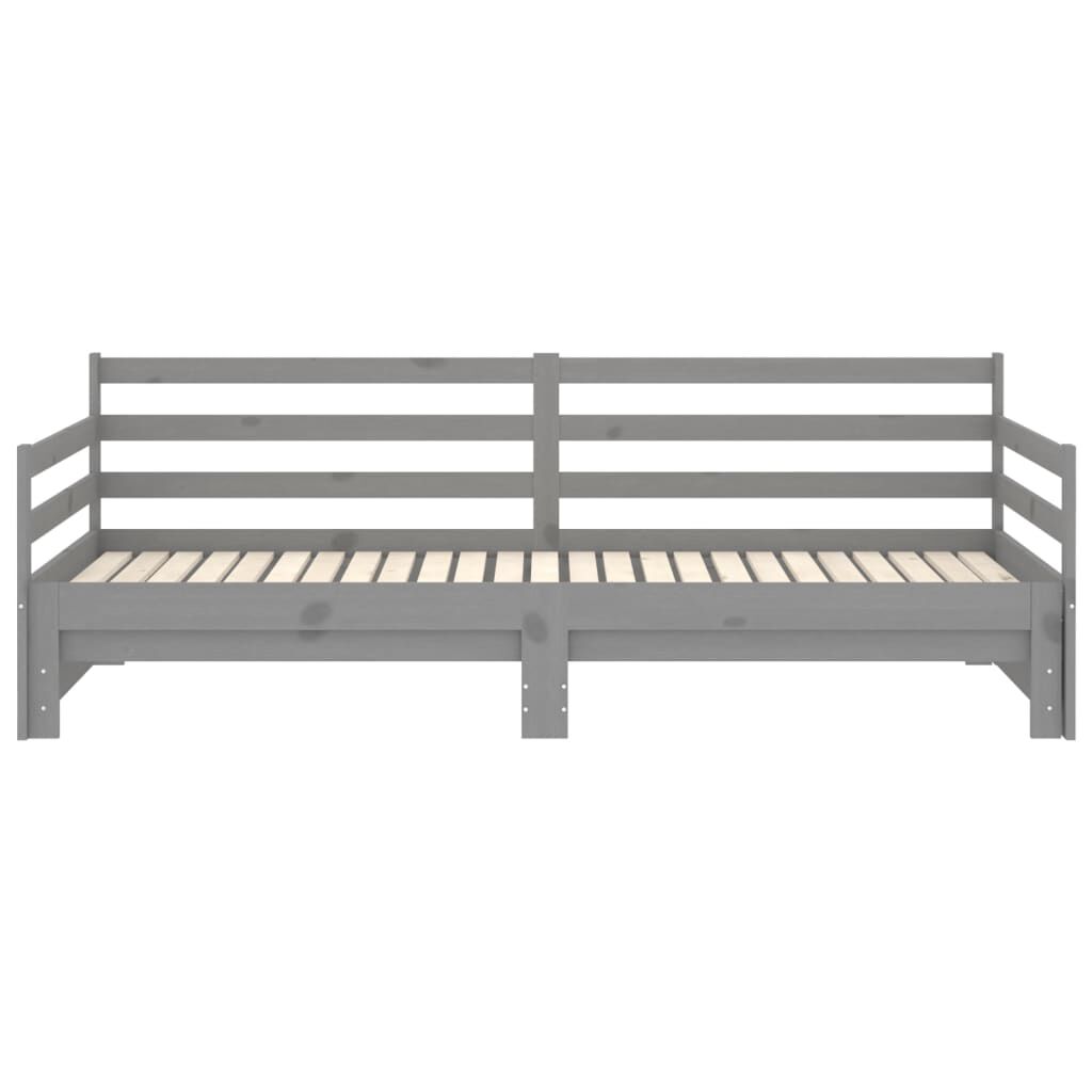 vidaXL Pull-out Day Bed without Mattress Grey 2x(90x200)cm