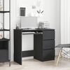 vidaXL Desk Black 90x45x76 cm Engineered Wood