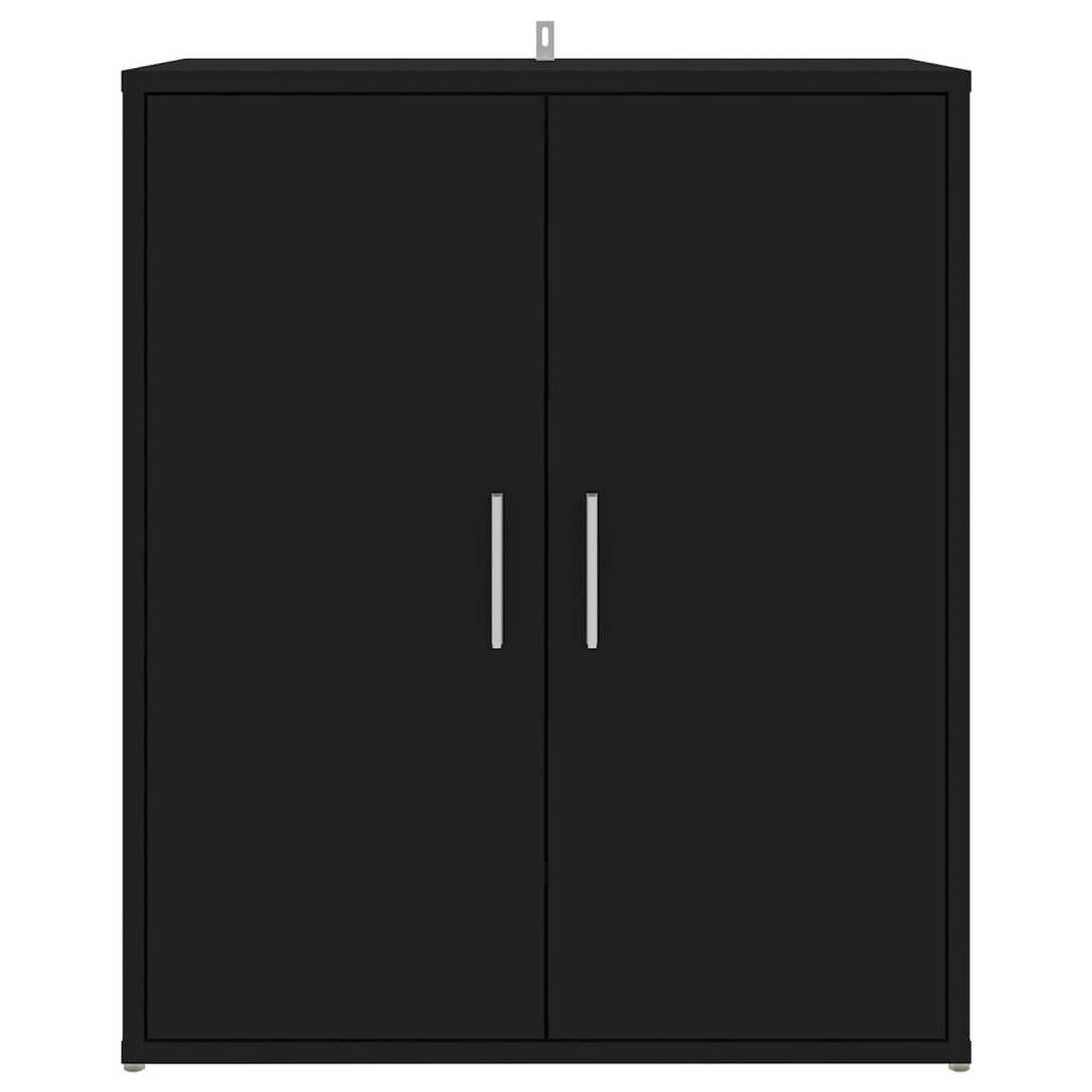 vidaXL Shoe Cabinet Black 60x35x70 cm Engineered Wood
