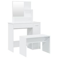 vidaXL Dressing Table Set White 86.5x35x136 cm, white vidaXL Dressing Table Set White 86.5x35x136 cm