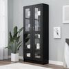 vidaXL Vitrine Cabinet Black 82.5x30.5x185 cm Engineered Wood