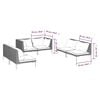 vidaXL 6 Piece Garden Lounge Set with Cushions Poly Rattan Dark Grey