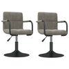 vidaXL Swivel Dining Chairs 2 pcs Light Grey Velvet