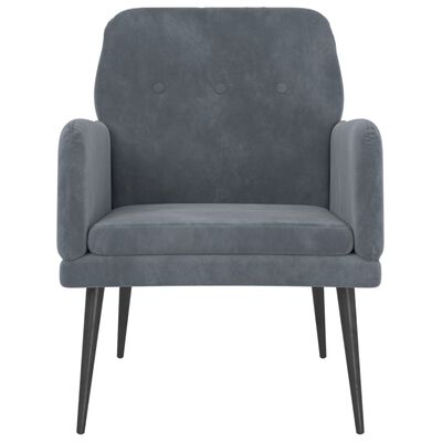 vidaXL Armchair Dark Grey 62x79x79 cm Velvet