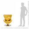 vidaXL Swivel Egg Chair with Cushion Yellow Velvet