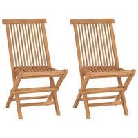 vidaXL Folding Garden Chairs 2 pcs Solid Teak Wood,  vidaXL Folding Garden Chairs 2 pcs Solid Teak Wood