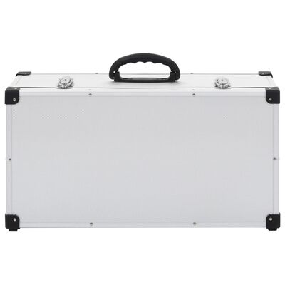 vidaXL CD Case for 80 CDs Aluminium ABS Silver, silver vidaXL CD Case for 80 CDs Aluminium ABS Silver