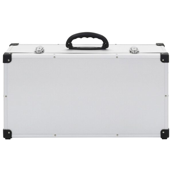 vidaXL CD Case for 80 CDs Aluminium ABS Silver