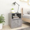 vidaXL Bed Cabinet Concrete Grey 40x40x50 cm Engineered Wood