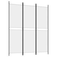 vidaXL 3-Panel Room Divider White 150x180 cm Fabric