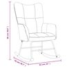 vidaXL Rocking Chair with a Stool Light Grey Velvet