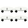 vidaXL Plant Rollers 4 pcs 28 cm Tempered Glass Round