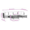 vidaXL 6 Piece Garden Lounge Set with Cushions White Steel