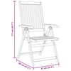 vidaXL Folding Garden Chairs 8 pcs Solid Acacia Wood