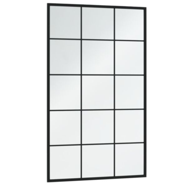 vidaXL Wall Mirrors 6 pcs Black 100x60 cm Metal