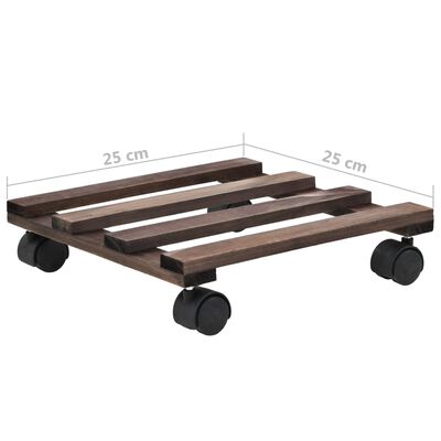 vidaXL Plant Rollers 4 pcs Cedar Wood 25x25 cm,  vidaXL Plant Rollers 4 pcs Cedar Wood 25x25 cm