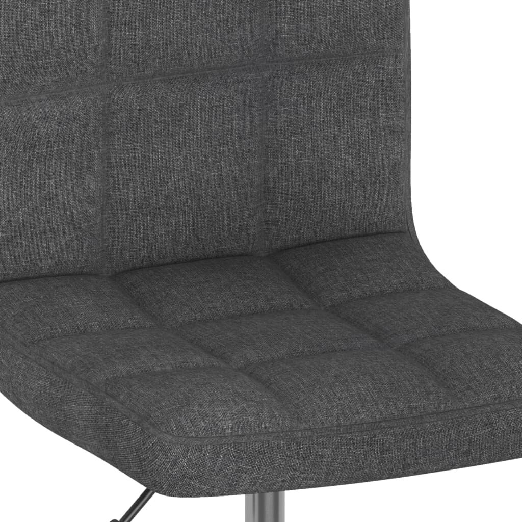 vidaXL Swivel Dining Chairs 2 pcs Dark Grey Fabric