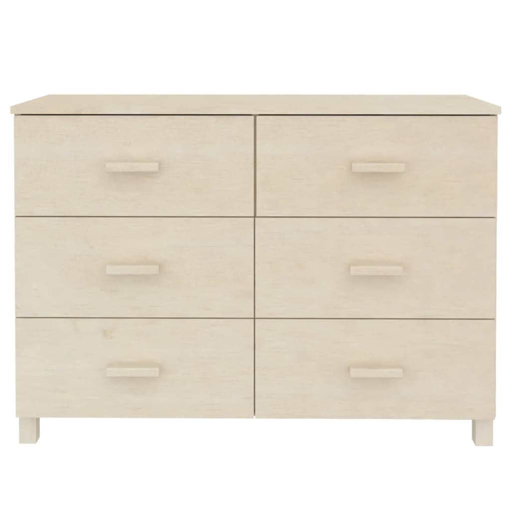 vidaXL Sideboard HAMAR Honey Brown 113x40x80 cm Solid Wood Pine