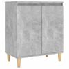 vidaXL Sideboard&Solid Wood Legs Concrete Grey 60x35x70 cm