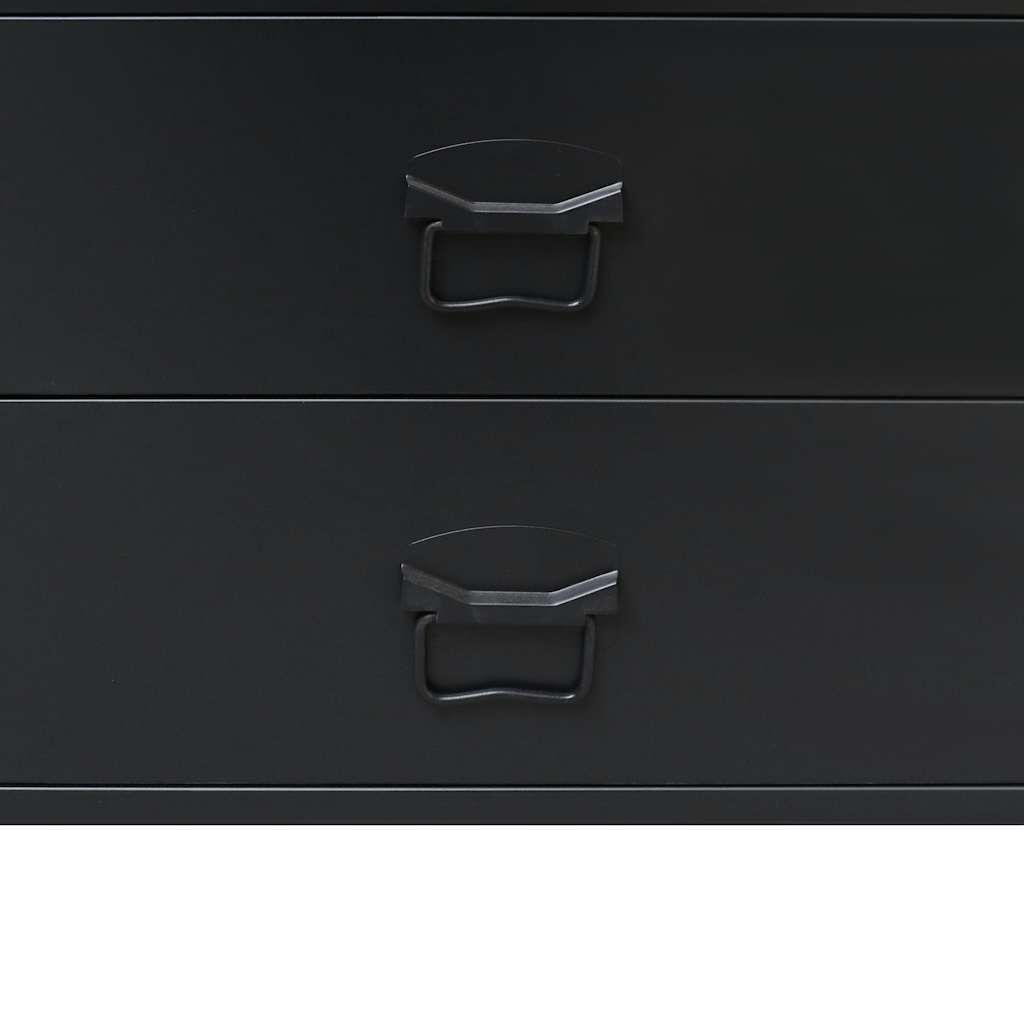 vidaXL Chest of Drawers Metal Industrial Style 78x40x93 cm Black