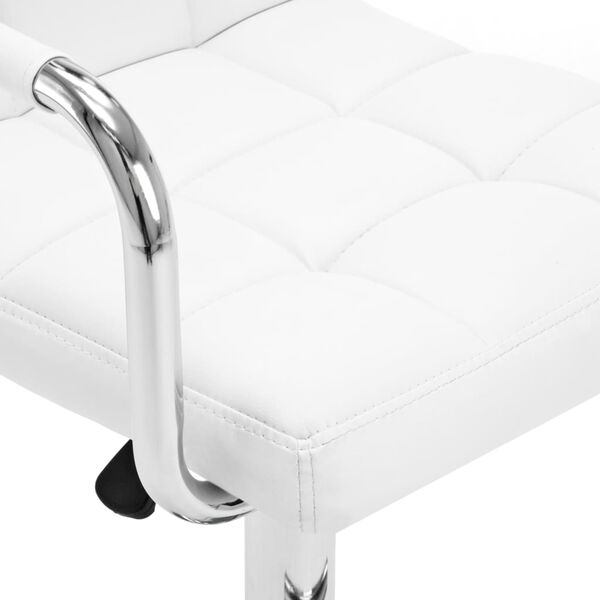vidaXL Bar Stools 2 pcs White Faux Leather