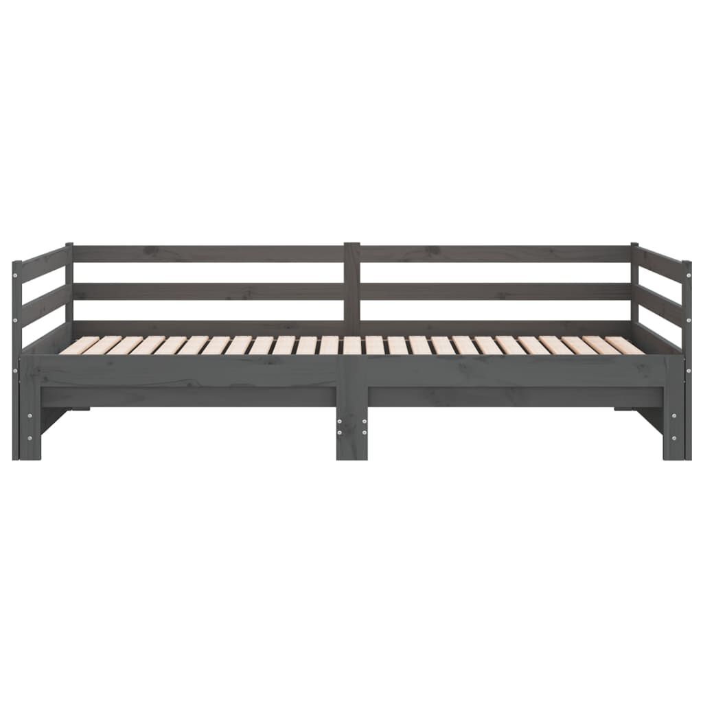vidaXL Pull-out Day Bed without Mattress Grey 2x(90x200)cm
