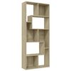 vidaXL Book Cabinet | Sonoma oak | Engineered wood | Medium | Book Cabinet