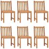 vidaXL 7 Piece Garden Dining Set Solid Teak Wood