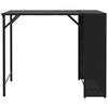 vidaXL 5 Piece Garden Dining Set Foldable Black Poly Rattan