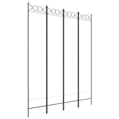 vidaXL 4-Panel Room Divider White 160x200 cm Fabric, white vidaXL 4-Panel Room Divider White 160x200 cm Fabric