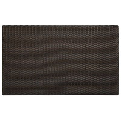 vidaXL Garden Bar Table Brown 100x60.5x110.5 cm Poly Rattan, brown vidaXL Garden Bar Table Brown 100x60.5x110.5 cm Poly Rattan