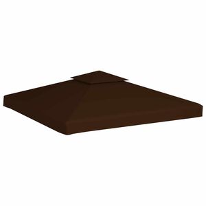 vidaXL 2-Tier Gazebo Top Cover 310 g/m&sup2; 3x3 m Brown