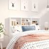 vidaXL Headboard Cabinet White 120x19x103.5 cm