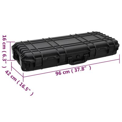 vidaXL Wheeled Flight Case Black 96x42x16 cm PP,  vidaXL Wheeled Flight Case Black 96x42x16 cm PP